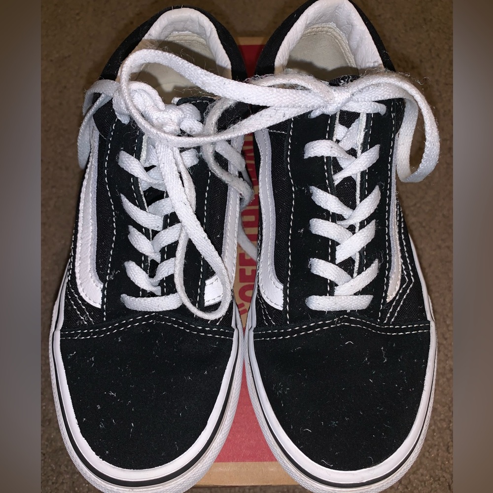 Boys Old Skool black and white Vans. Size 2.